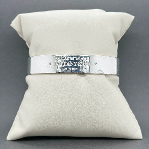 Estate Tiffany & Co. SS Return To Diamond Cuff Bracelet