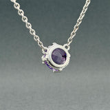 Estate Judith Ripka SS Amethyst Necklace
