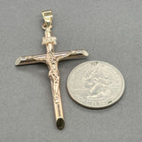 Estate 14K R Gold 61.5mm INRI Crucifix Pendant