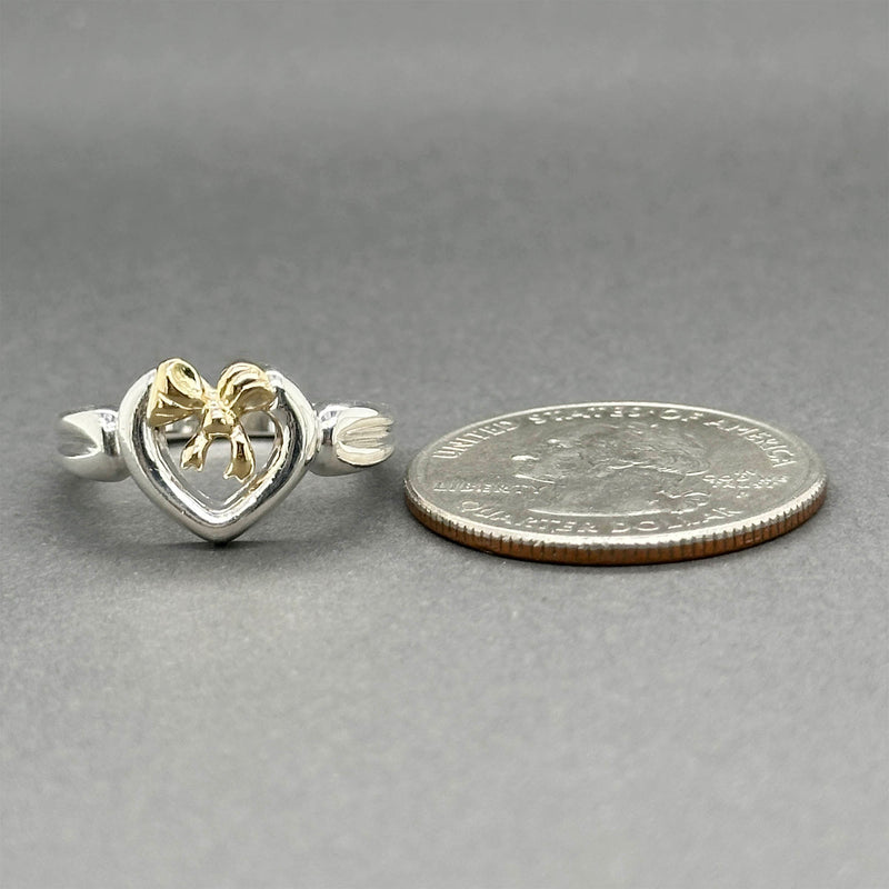 Estate Tiffany & Co. SS 18 Heart Bow Ring