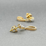 Estate 18K Y Gold 0.30ctw F-G/VS2-SI1 Diamond Drop Earrings