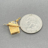 Estate 18K TT Sardine Can Pendant