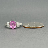 Estate 14K W Gold 2.06ct Pink Sapphire & 0.87ctw H/SI1-2 Diamond Ring