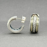 Estate David Yurman SS 14 Cable Collectibles Hoop Earrings