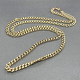 Estate 14K Y Gold 4.4mm 24.75” Curb Link Chain
