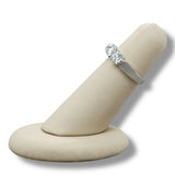 14K W Gold 2.03ctw E-F/VS1 5 Round Lab Created Diamond Ring