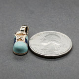 Estate 14K Y Gold Enamel Baby Shoe Pendant