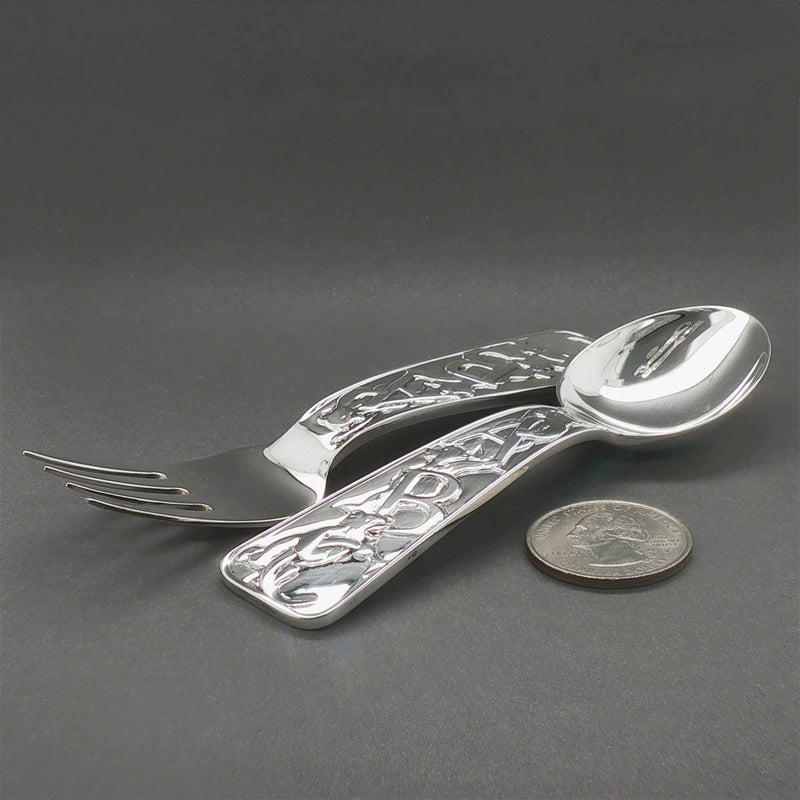 Estate Tiffany & Co. SS ABC Bears Fork & Spoon Set