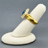 Estate Gurhan 18 & 24K Y Gold 4.33ct Sapphire & 0.17ctw Diamond Ring