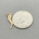 Estate 18K Y Gold 25.2mm Italian Horn Pendant