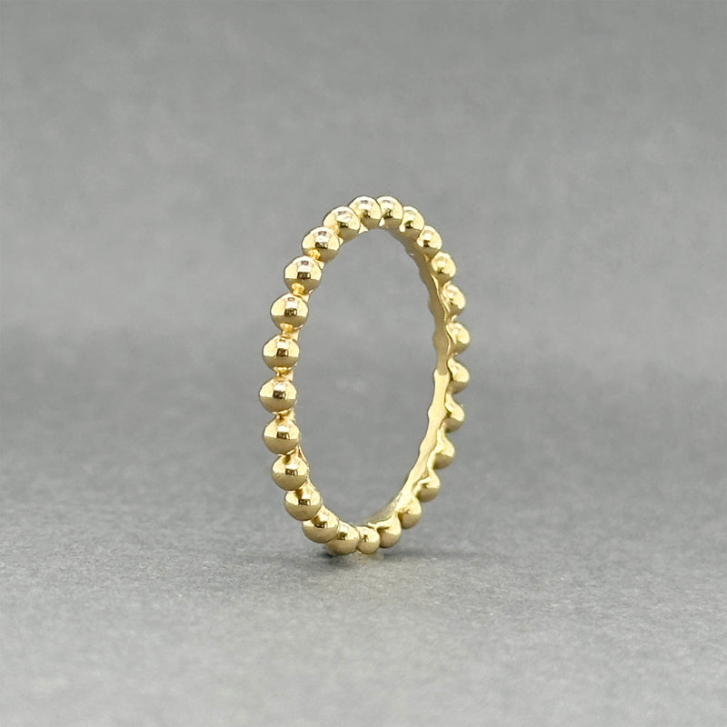 Estate 18K Y Gold 2.21mm Beaded Ring