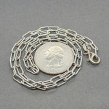 Estate 14K W Gold 3.5mm 16” Paperclip Link Chain