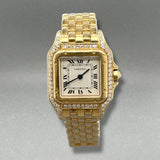 Estate Cartier 18K Y Gold Diamond Women’s Panthere Quartz Watch