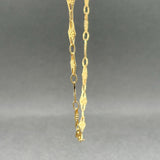 Estate 18K Y Gold 3.4mm 23.5” Fancy Bar Link Chain