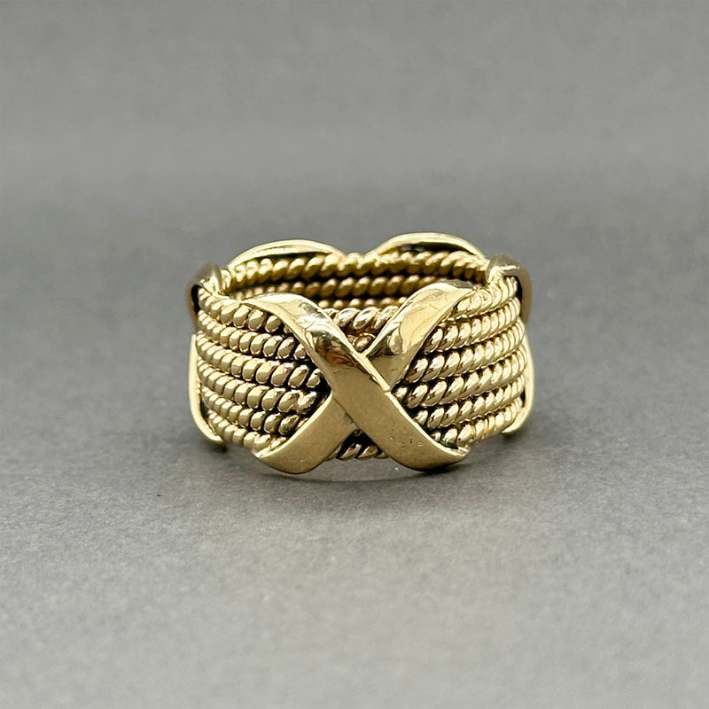 Estate Tiffany & Co. Schlumberger 18K Y Gold 6 Row Rope Ring