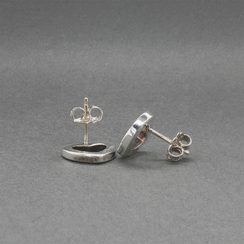 Estate Tiffany & Co. SS Heart Stud Earrings