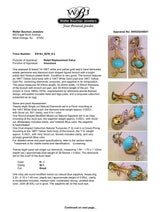 Estate 18K TT Gold 10.02ctw Turquoise, Sapphire & Diamond Duck Pin