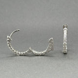 Estate 14K W Gold 0.95ctw H-I/SI1-2 Diamond In/Out Hoop Earrings