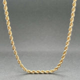 Estate 14K Y Gold 3.2mm 27” Rope Chain