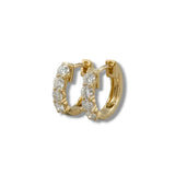 18K Y Gold 0.70ctw G/SI1 Diamond Hoop Earrings