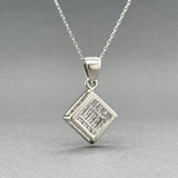 Estate 14K W Gold 1.00ctw F/VS1-2 Diamond Pendant