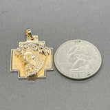 Estate 14K Y Gold 0.02ctw J/I1 Diamond Christ Head Pendant