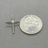 Estate 14K W Gold 0.06ct J/I1 Diamond Cross Pendant