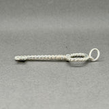 Estate Tiffany & Co. SS Rope Oval Key Pendant