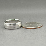 Estate Platinum 7.1mm Grooved Ring