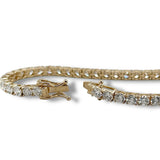 14K Y Gold 9.54ctw E/VS1 Lab-Created Diamond Tennis Bracelet