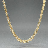Estate 14K Y Gold 2.38ctw F-G/SI1-2 Diamond Riviere Necklace