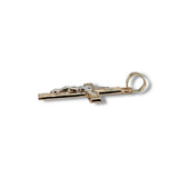 14K TT Gold Solid Crucifix 1.5grms