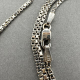 Estate 14K W Gold 1.57mm 22.25” Box Chain