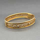 Estate 14K Y Gold 0.83ctw J-K/SI1-2 Diamond Bangle Bracelet