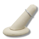 14K W Gold 0.42ctw G/SI1 French Pave 3/4 Around Diamond Band