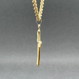 Estate 14K Y Gold 34.19mm Cross Pendant