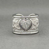 Estate Carera Carera 18K W Gold 0.17ctw G-H/VS2-SI1 Diamond Cupid Ring
