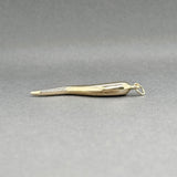 Estate 14K Y Gold 40.01mm Italian Horn Pendant