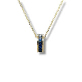 14K Y Gold 0.52ctw Sapphire Rondell Pendant