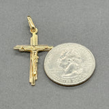 Estate 18K Y Gold 39.4mm Crucifix Pendant