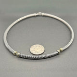 Estate David Yurman SS 14 Metro Cable Collar Necklace
