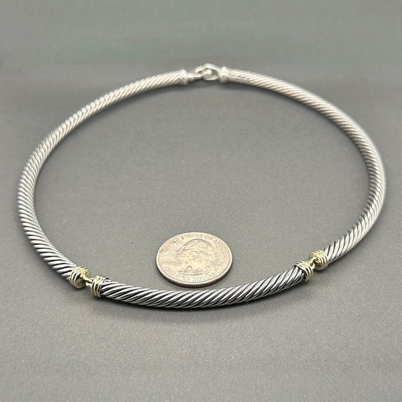 Estate David Yurman SS 14 Metro Cable Collar Necklace