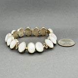 Estate SS Mother of Pearl Doublet Bracelet