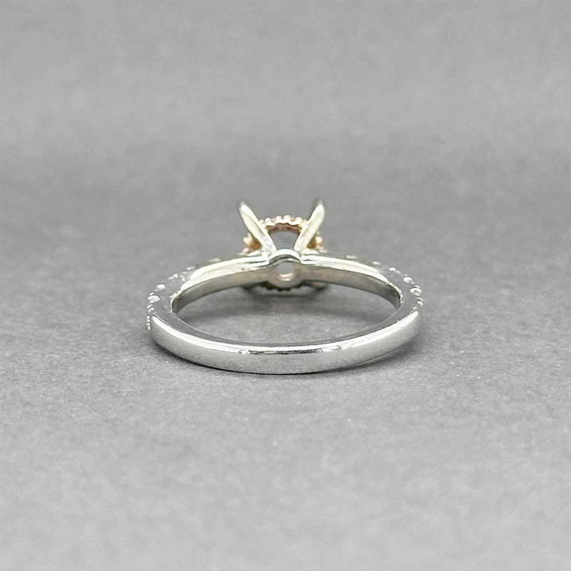 Estate 14K TT Gold 0.50ctw H/SI1-I1 Diamond Eng. Ring Semi-Mount