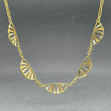 Estate 18K TT Gold 15.5” Station Necklace