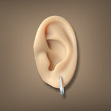 Estate 14K W Gold 0.17ctw Diamond Huggie Earrings