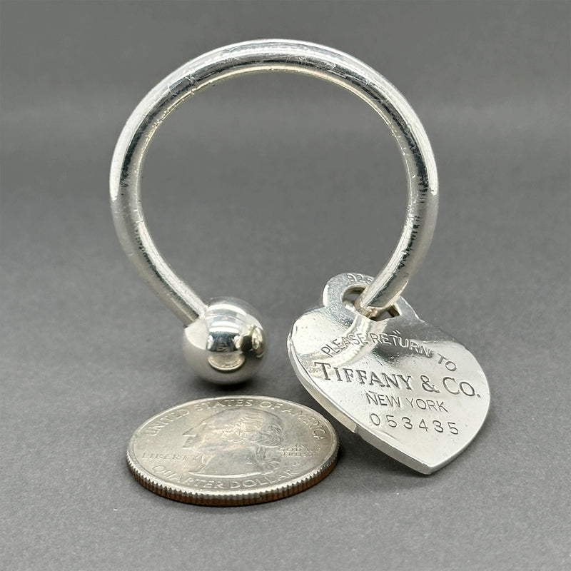 Estate Tiffany & Co. SS Please Return To Heart Key Ring