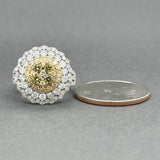 Estate Effy 14K W Gold 1.89ctw Yellow-G-H/VS2-I2 Diamond Cocktail Ring