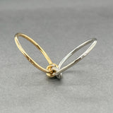 Estate 18K TT Gold 0.04ctw K/I1 Diamond Knot Ring