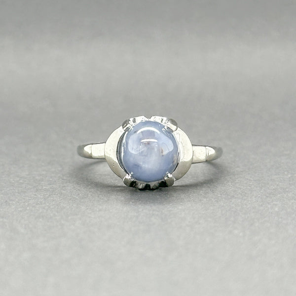 Estate 14K W Gold 6.08ct Star Sapphire Ring